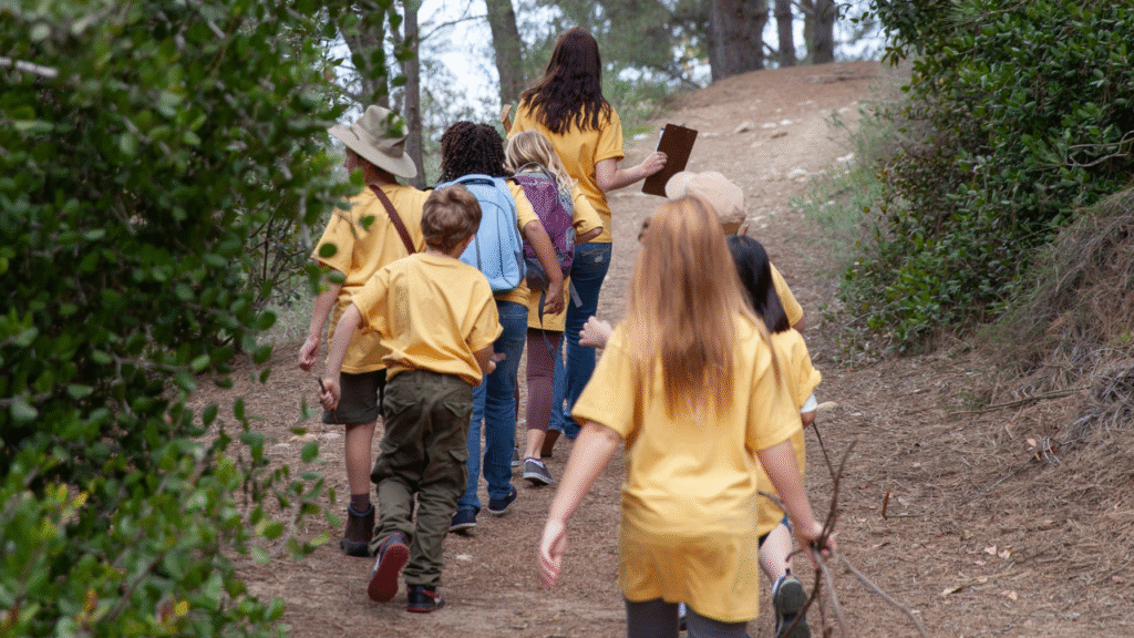 family hikes bull lake 