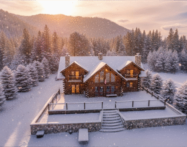 White Christmas Cabin